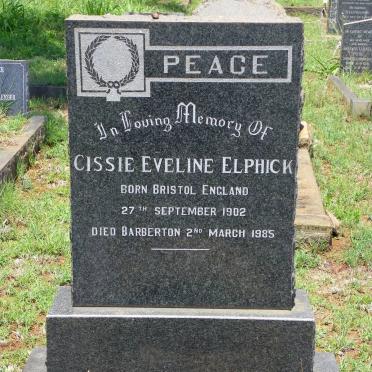 ELPHICK Cissie Eveline 1902-1985