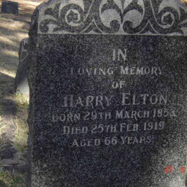 ELTON Harry 1853-1919