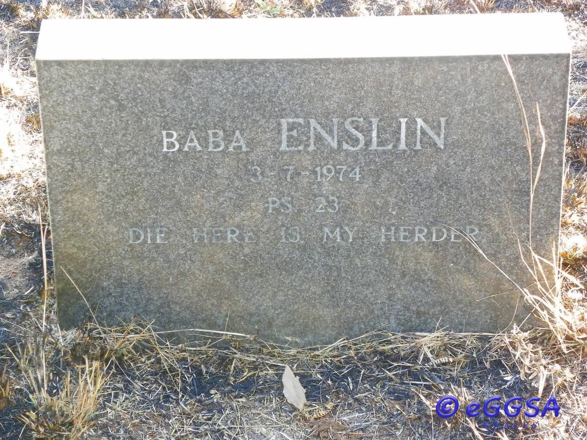 ENSLIN Baba 1974-1974