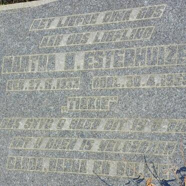 ESTERHUIZEN Martha M. 1933-1955