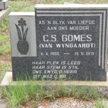 GOMES C.S. nee VAN WYNGAARDT 1905-1971