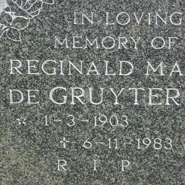 GRUYTER Reginald Max, de 1903-1983