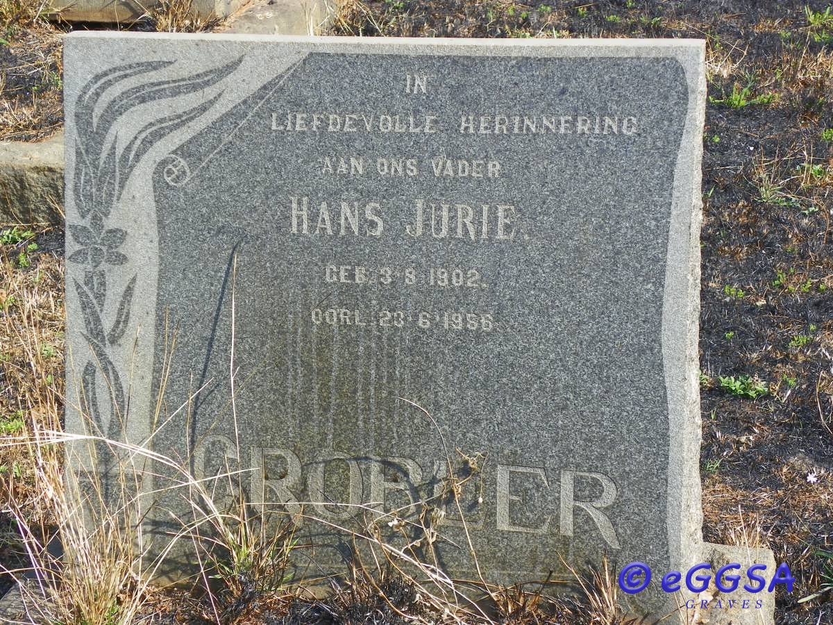 GROBLER Hans Jurie 1902-1956