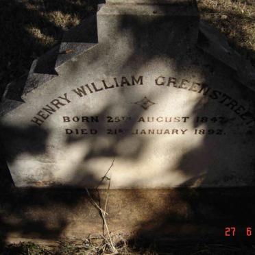 GREENSTREET Henry William  1847-1892