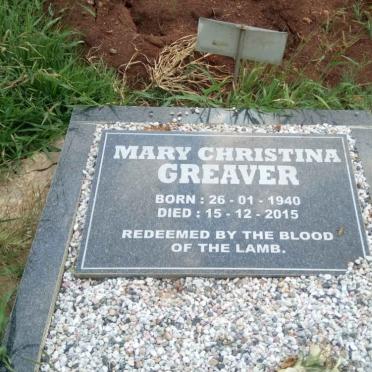GREAVER Mary Christina 1940-2015