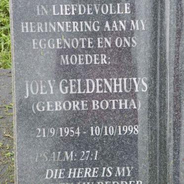 GELDENHUYS Joey nee BOTHA 1954-1998