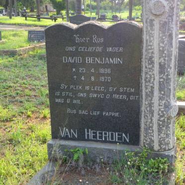 HEERDEN David Benjamin, van 1896-1970