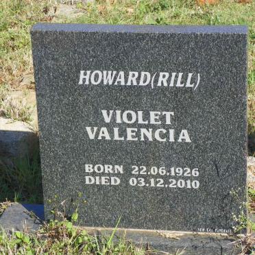 HOWARD Violet Valencia nee RILL 1926-2010