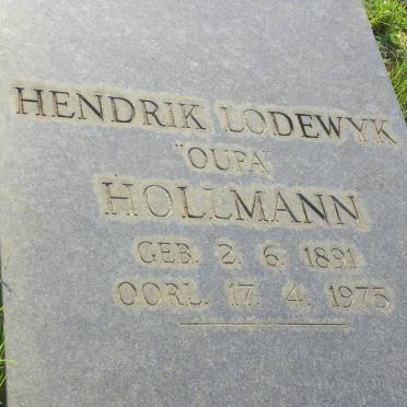 HOLLMANN Hendrik Lodewyk 1891-1975