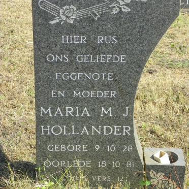 HOLLANDER Maria M.J. 1928-1981