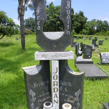 JORDAAN Frederik T. 1904-1994 &amp; Judith E.S. 1906-1996