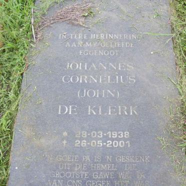 KLERK Johannes Cornelius, de 1938-2001