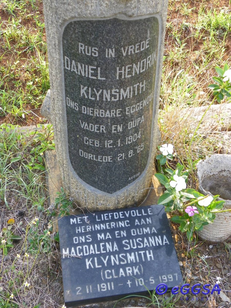 KLYNSMITH Daniel Hendrik 1904-1965 &amp; Magdalena Susanna CLARK 1911-1997