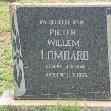 LOMBARD Pieter Willem 1945-1965