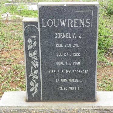 LOUWRENS Cornelia J. nee VAN ZYL 1922-1968