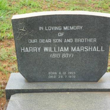 MARSHALL Harry William 1953-1972