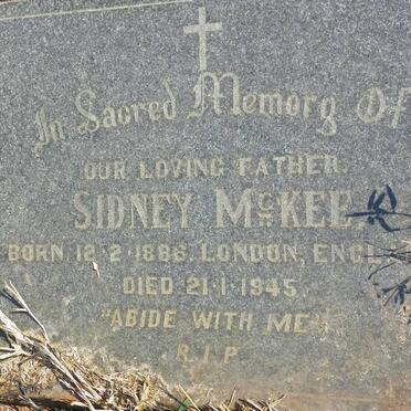 McKEE Sidney 1886-1945