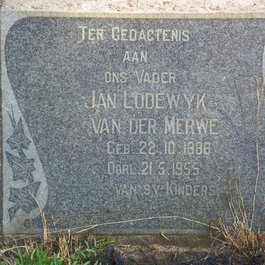 MERWE Jan Lodewyk, van der 1886-1955