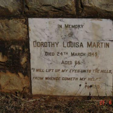 MARTIN Dorothy Louisa  -1945