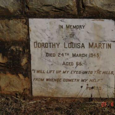 MARTIN Dorothy Louisa  -1945