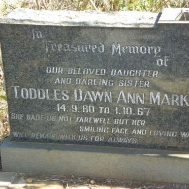 MARKS Dawn Ann 1960-1967