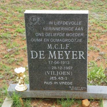 MEYER M.C.L.F., de nee VILJOEN 1913-1997