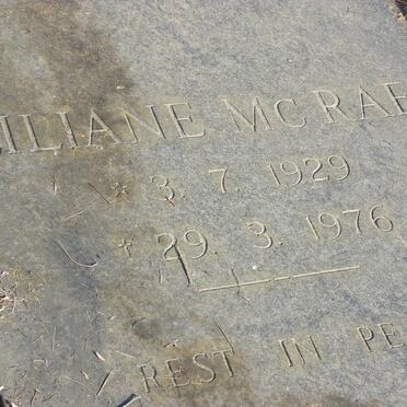 McRAE Liliane 1929-1976
