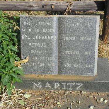 MARITZ Johannes Petrus 1958-1979