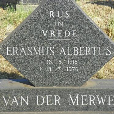 MERWE Erasmus Albertus, van der 1918-1976