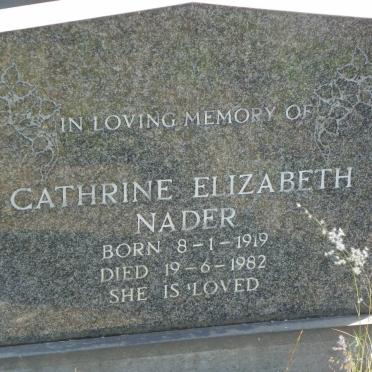NADER Cathrine Elizabeth 1919-1982
