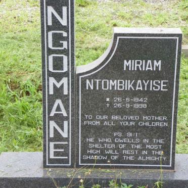 NGOMANE Miriam Ntombikayise 1942-1998