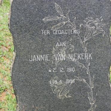 NIEKERK Jannie, van 1910-1964