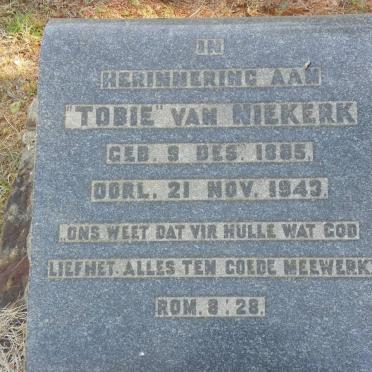NIEKERK Tobie, van 1885-1943