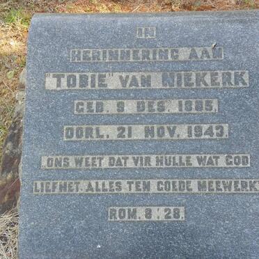 NIEKERK Tobie, van 1885-1943