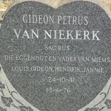 NIEKERK Gideon Petrus, van 1941-1976