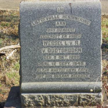OUDTSHOORN Wessel L., van R. van 1899-1945