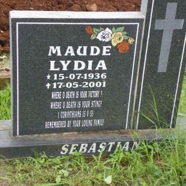 SEBASTIAN Maude Lydia 1936-2001