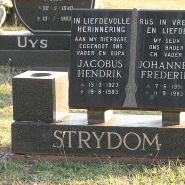 STRYDOM Jacobus Hendrik 1923-1983 :: STRYDOM Johannes Frederik 1951-1983