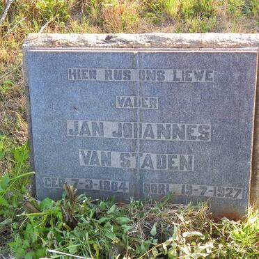 STADEN Jan Johannes, van 1884-1927