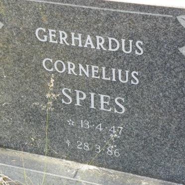 SPIES Gerhardus Cornelius 1947-1986