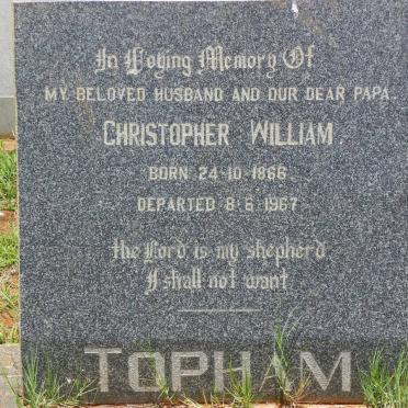 TOPHAM Christopher William 18?6-1967