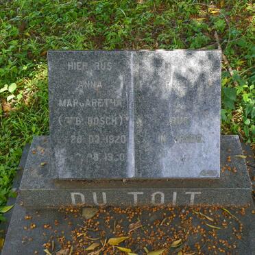 TOIT Anna Margaretha, du nee BOSCH 1920-1990