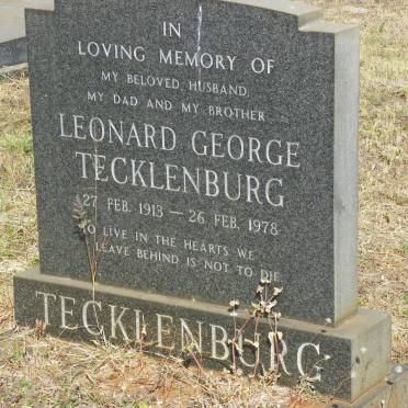 TECKLENBURG Leonard George 1913-1978