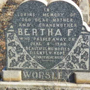 WORSLEY Bertha F. -1949