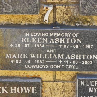 ASHTON Mark William 1952-2003 &amp; Eleen 1954-1997
