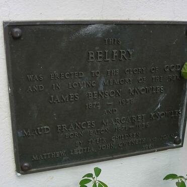 1. Memorial plaques on belfry