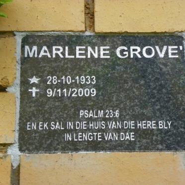 GROVE Marlene 1933-2009
