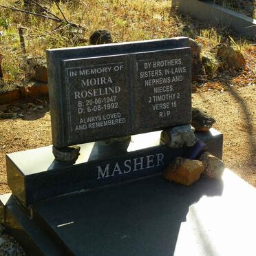MASHER Moira Roselind 1947-1992
