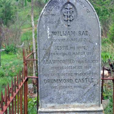 RAE William 1857-1896 &amp; Jessie 1858-1896 :: RAE Ada Winnifred 1888-1896
