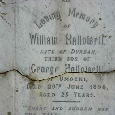 HALLOWELL William -1896